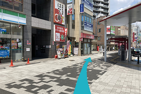 電車でお越しの方-手順（2）