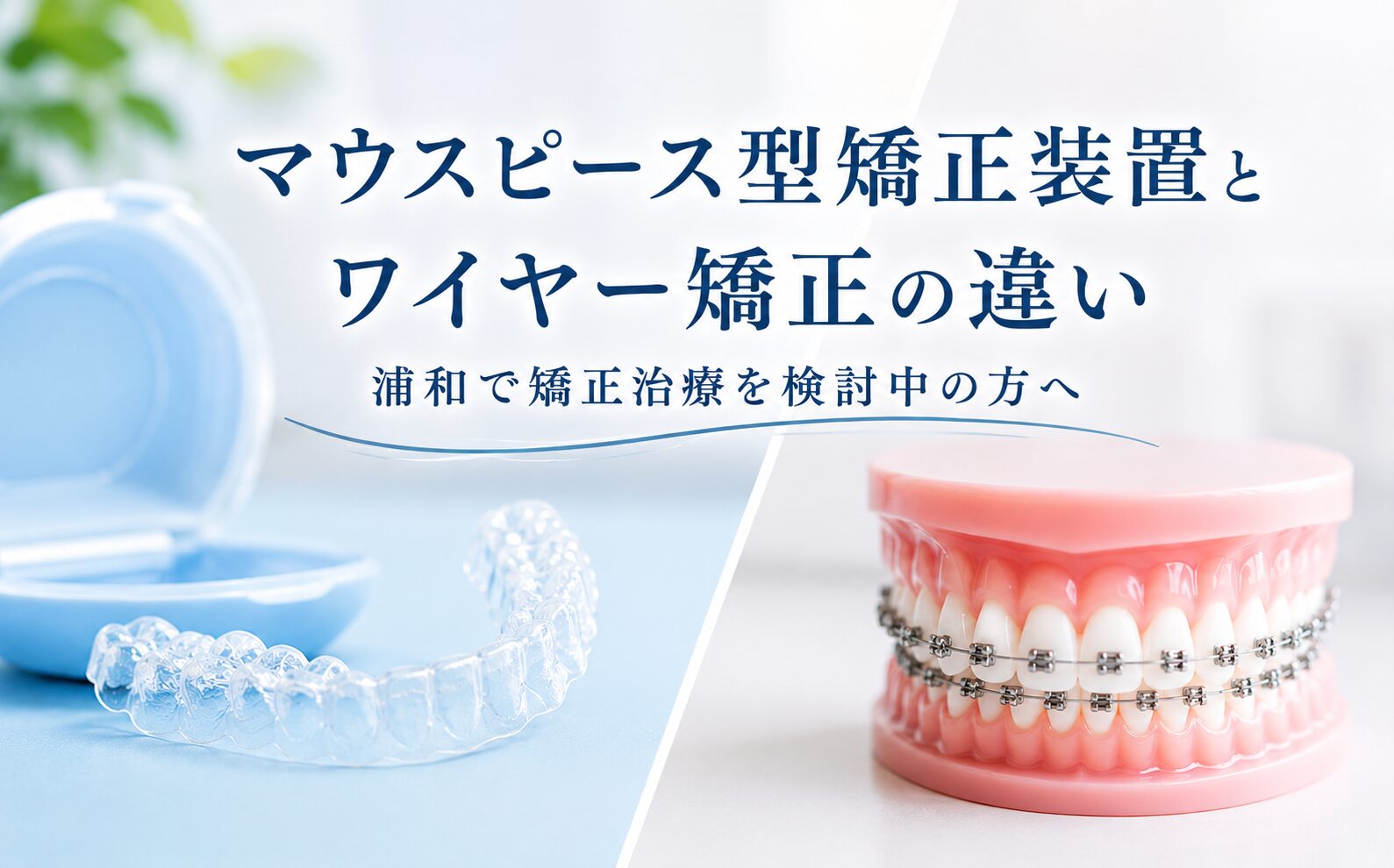 マウスピース型矯正装置とワイヤー矯正の違い